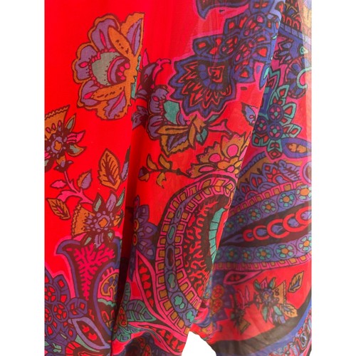 Cache Women’s Blouse Paisley Red Large - Picture 4 of 4