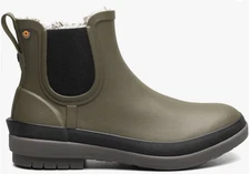 Bogs Women's Amanda Plush II Chelsea Boot Olive Green Size 10 US