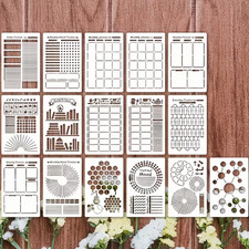 Diary Planning Drawing Stencils Reusable Templates DIY Journal Dairies Craft