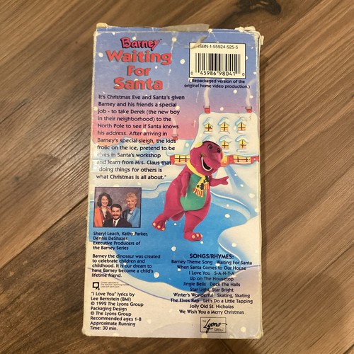 Vtg Barney: Waiting for Santa (VHS Tape, 1991) - Imagen 2 de 6
