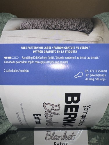 5 Skeins Yarnspirations Bernat Yarn Smoky Green Blanket LOT - NB50 - Picture 6 of 7