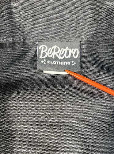 Be Retro Bowling Shirt Black And Green Button Up Lounge 3XL XXL Made In USA - Picture 3 of 7