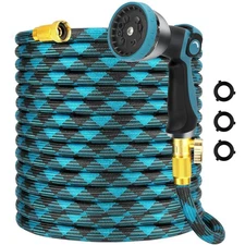 Garden Hose 50 FT NON-EXPANDABLE Water Hose Flexible Garden hose & Ultra Ligh...