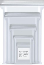 400 Pcs Small Plastic Bags, Resealable Clear Jewelry 4 Assorted Sizes, 