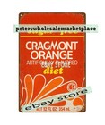 1980s Cragmont Diet Orange Soda retro advertising plaque tin sign