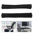 2 Pairs Office Chair Armrest Covers Polyester Elastic Washable Zipper Protectors