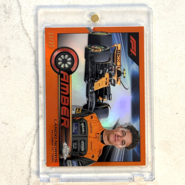 2023 Topps Chrome Formula 1 F1 LANDO NORRIS Camber Orange Refractor /25 McLaren