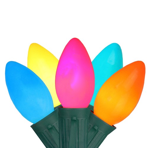 Northlight 25 Opaque Multi-Color C9 Day of the Dead Christmas Lights - Green