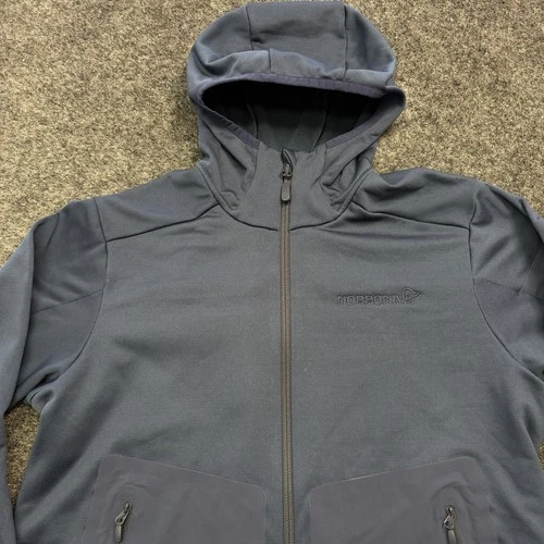 Norrona falketind warm2 stretch Hood Jacket Men Size Medium - Indigo Night Gorp image 4