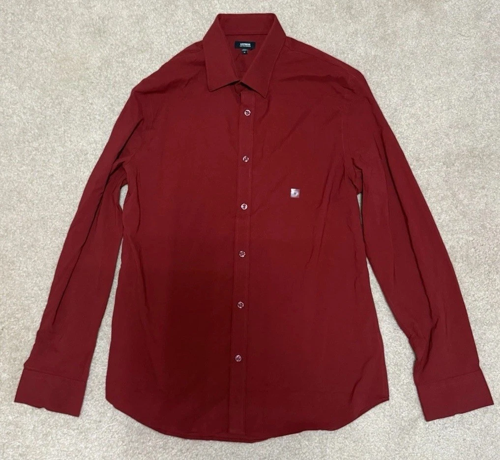 burgundy dress shirt express express men's dress shirt burgundy with red dots