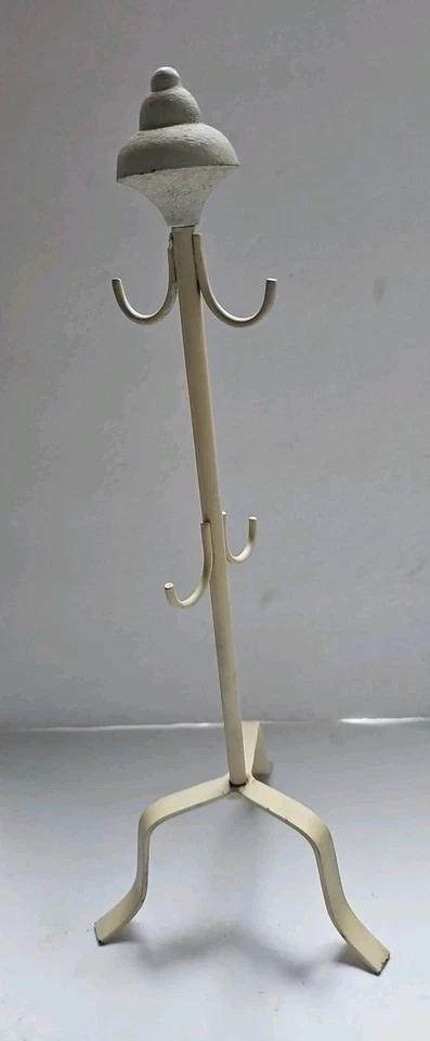 Taza de café árbol soporte exhibición solo beige metal 4 ganchos para tazas joyería etc 16" T Foto 2 de 4