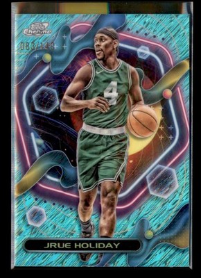 2023-24 Topps Chrome Cosmic #9 Jrue Holiday Aqua Equinox Refractors #/149
