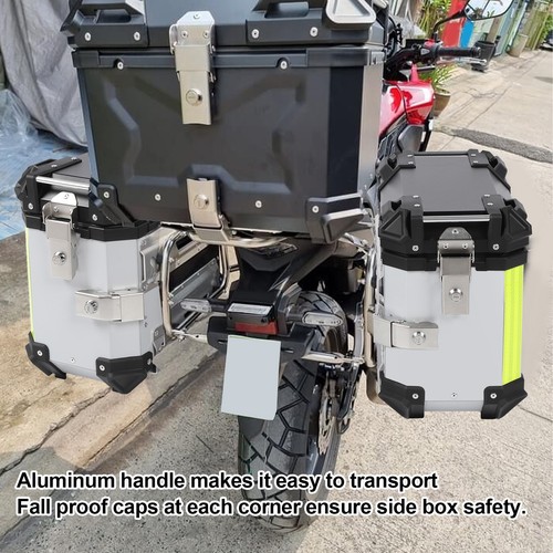Motorcycle Side Storage Box Motorcycle Side Luggage Box Quick Release Pair Of - Picture 17 of 23