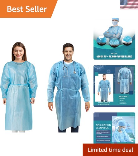 Practical Design Isolation Gowns - 140 Pack Blue Medical Use - Picture 1 of 9