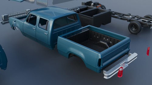 1:35 Scale 3D printed Dodge Ram W200 crew cab kit - Picture 11 of 14