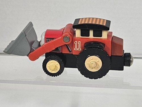 Cric ferroviario in legno Thomas & Friends #11 caricatore frontale 2003 Gullane spinta e sollevamento - Foto 8 di 10