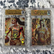 One Of A Kind Caitlin Clark Gold Ice Refractor Rookies 1/1 As Set