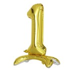 GOLD 27" tall Number 1 Mylar Foil Standing Balloon Party Backdrop Decorations