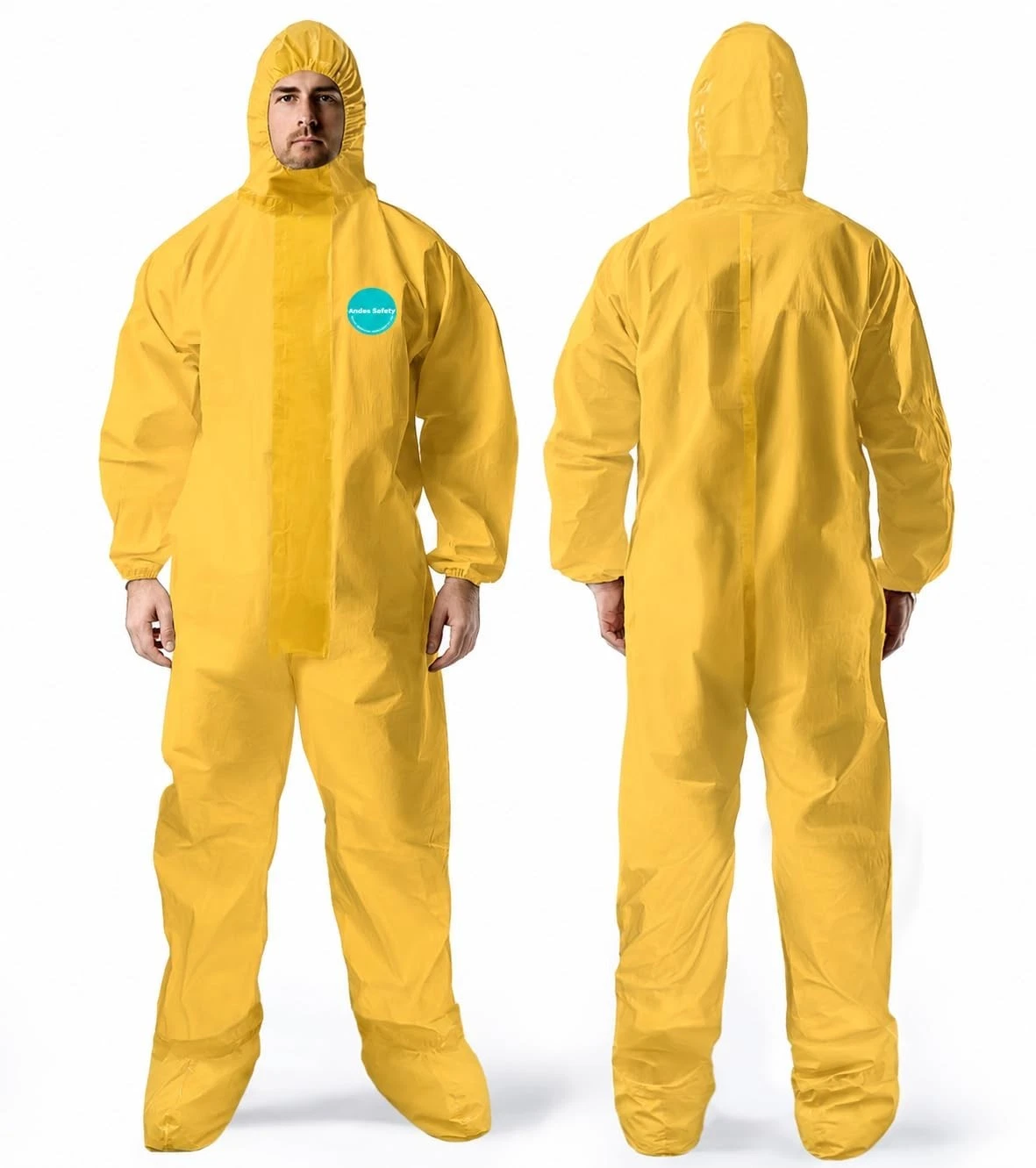 Chemical Protection Coverall with Boots, Hazmat Suit for Safety & Protection - product detail image 2