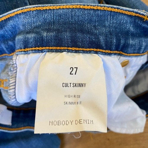 Nobody Denim Womens Jeans Cult Ankle High Rise Skinny Leg Blue Denim Sz 27 VGUC - Bild 2 von 14