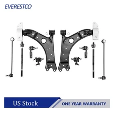 Front Lower Control Arms Ball Joints Tie Rod End For Audi A3 VW EOS Jetta Golf