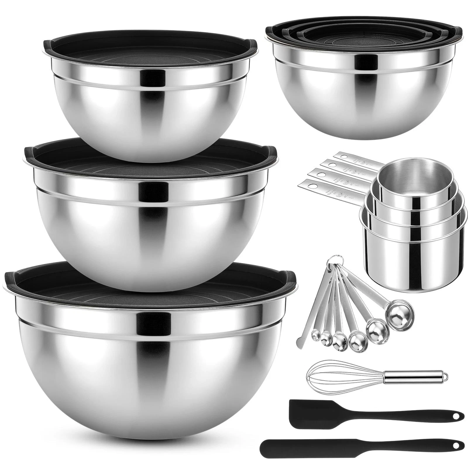 18 Pack Stainless Steel Mixing Bowls with Lids Set Includes Stainless Steel M...
Opens in a new wind