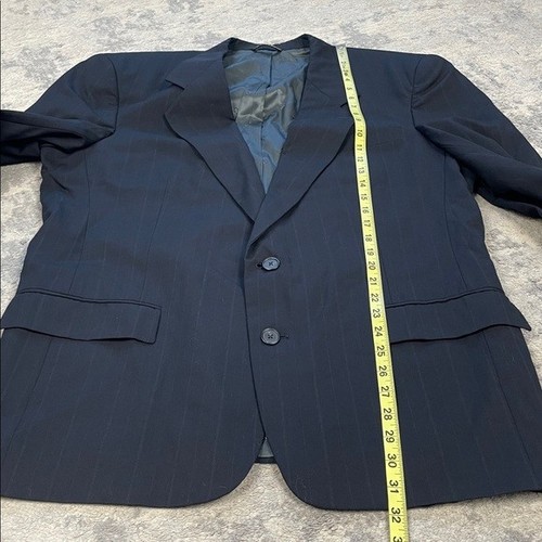 Christian Dior Le Connaisseur Subtle Pinstripe Blazer Suit Jacket Black 44R - Picture 8 of 12