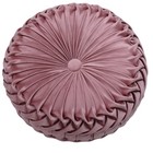 Round Velvet Pillow, Sofa Bed Bedroom Decorative Throw Pillow (38cm, Dark Pink)