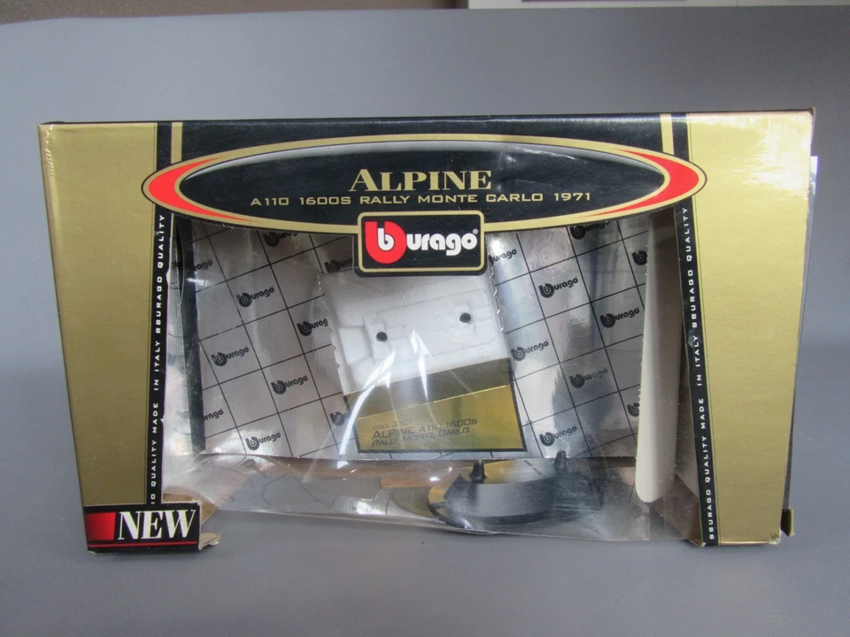 C458 Burago 3301 Scatola Vuoto 1:16 per Alpine A110 1600S Rally Installa Carlo - Immagine 3 di 4