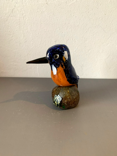 Langham Glass England Kingfisher figurine/ornament, unboxed