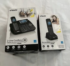 2 Vtech DS6151-11  & Ds6101- 11 Line Cordless Digital Answering System Caller ID