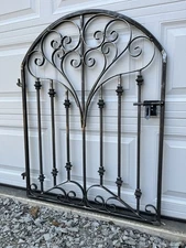 French Country Iron Scroll Garden Gate