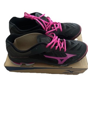 Mizuno Volleyball Shoes Women s Size 13 Wave Lightening Black Pink Brand New
