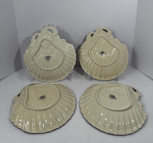 (4) Fitz & Floyd Oceana Vintage Plate 9.75” x 10.5”, Rare Nautical Shell Coastal - Picture 2 of 11