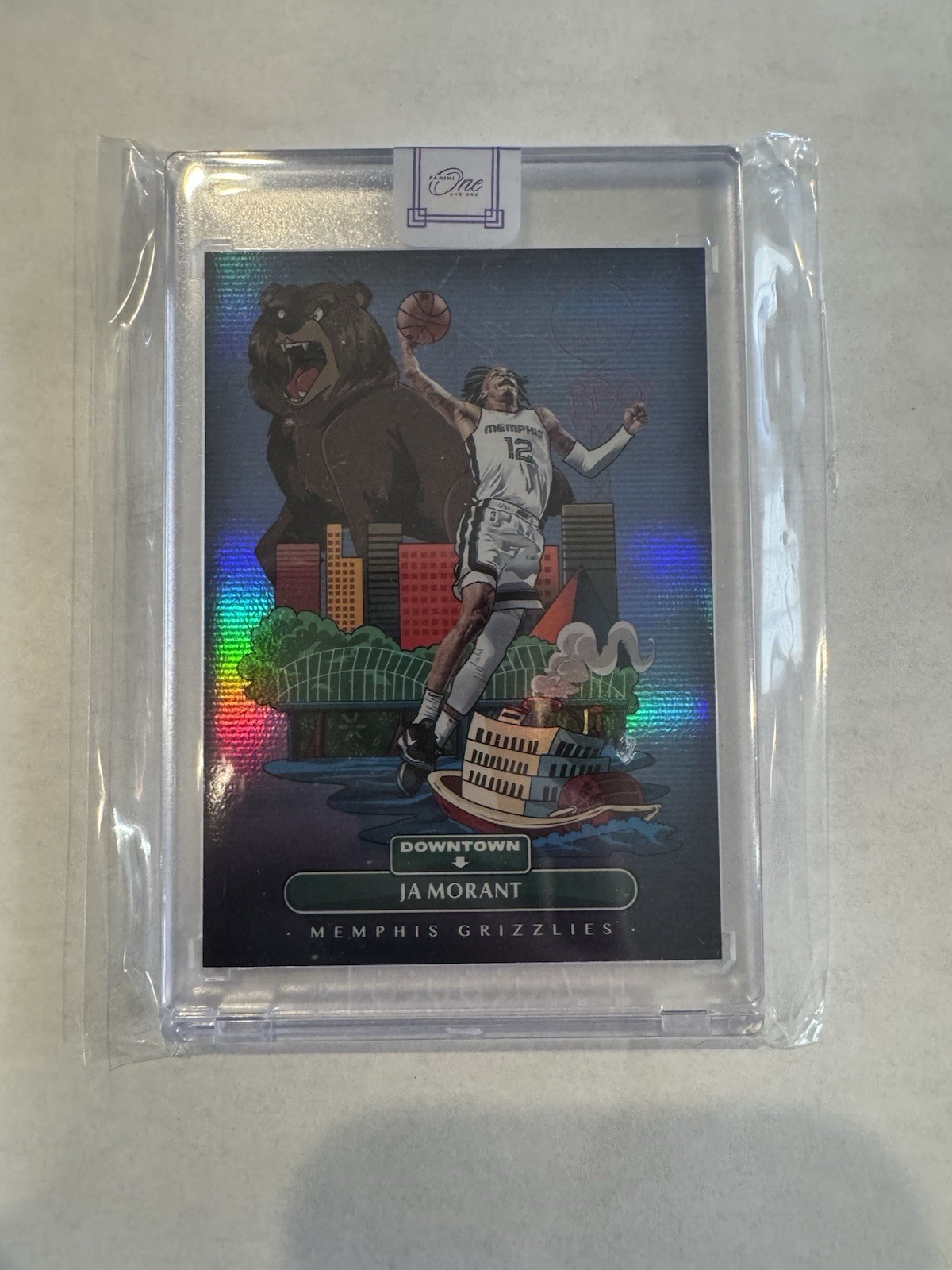 2021-22 Panini One And One Ja Morant #4 Downtown Case Hit SSP