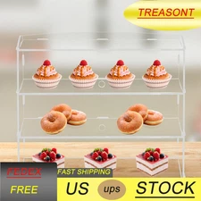 3 Layer Acrylic Display Case Bakery Retail Display Counter Collectibles Showcase