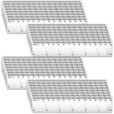 32 Pack 6 Inch Mini Rulers Bulk Plastic Small Rulers with Inches and Centimet...