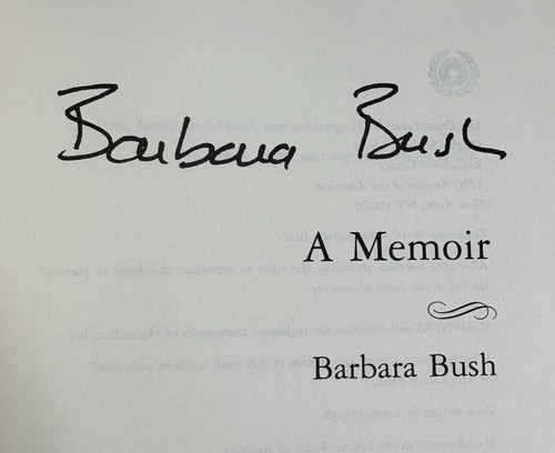Barbara Bush: A Memoir (1994) Hardcover Edition Book Dual Signed Copy! - Imagen 5 de 6