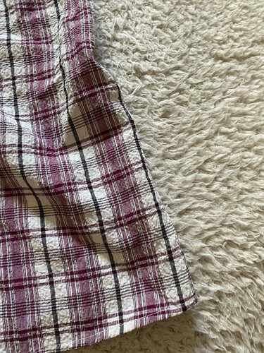 Croft & Barrow Women Plaid Seersucker Short Sleeve Button-Up Shirt Size 2X - Picture 3 of 11