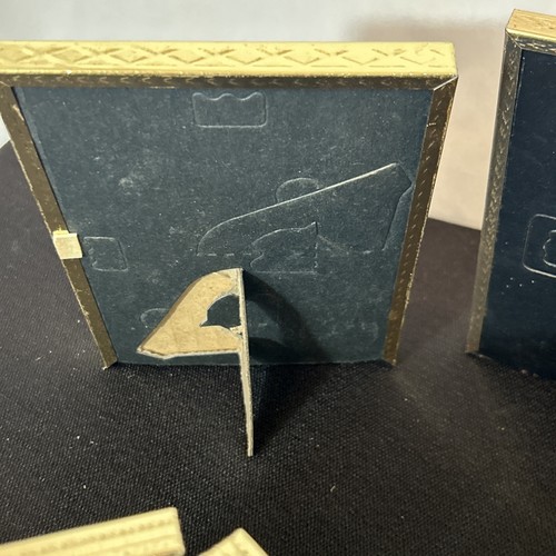 7 Vintage Gold Tone Picture Frames- Variety Sizes Bi-fold, Tri-fold - Picture 15 of 19