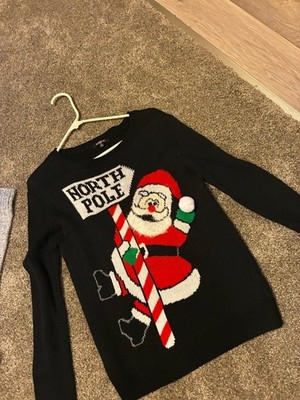 Woman s Black Christmas Sweater By Ransom, Size M, NWT