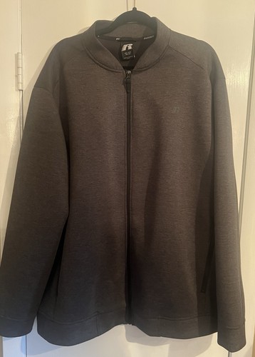 Russell Athletic Gray Full Zip Elevated TrackJacket Pockets Mens 2XL (T3). - Picture 2 of 5