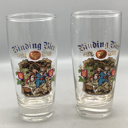 VTG 1970’ Binding Beer 100th Anniversary 1870-1970 Germany Glasses (2 Available) - Picture 1 of 15