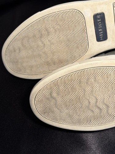 Tommy Hilfiger Zapatos Hombre Talla 11 Lona Gris Tenis Barco Retro Mocasín - Imagen 10 de 12