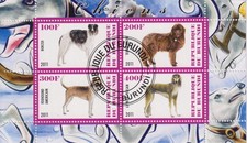 Timbres sur les Chiens - Feuillet de timbres du Burundi - TBE
