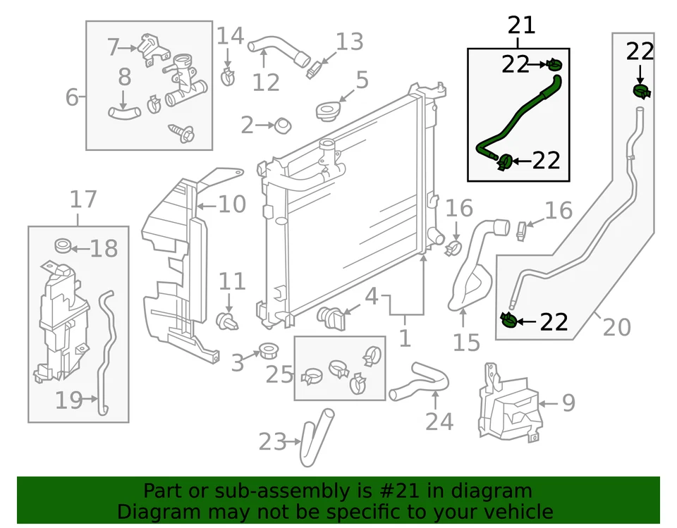 Manguera de enfriador de aceite CVT inferior genuina Nissan Versa Sedán Note 21634-3HC3A Foto 3 de 3