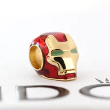 Authentic PANDORA 14k Gold Pl Marvel Iron Man Helmet Charm 764213C01