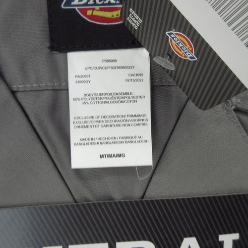 Dickies Coverall Mens Medium Short Sleeve Workwear Stain Release Elastic Waist - Picture 6 of 8