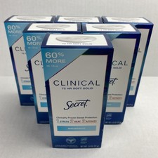 6 Secret Clinical 72 HR Soft Solid Waterproof 2.6 oz pH Balancing Formula NEW