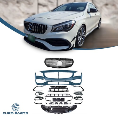 #ad #ad For 13 19 Mercedes Benz CLA Class W117 Facelift CLA45 Front Bumper Black grille $530.00